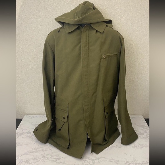 vyvoj Other - Vyvoj Military Working Jacket Size L Green Full Zip Hooded Canvas Czech …